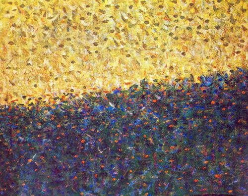 Фрагмент картины "Воскресный день на острове Гранд-Жатт" , Жорж Сёра. 1884 - 1886