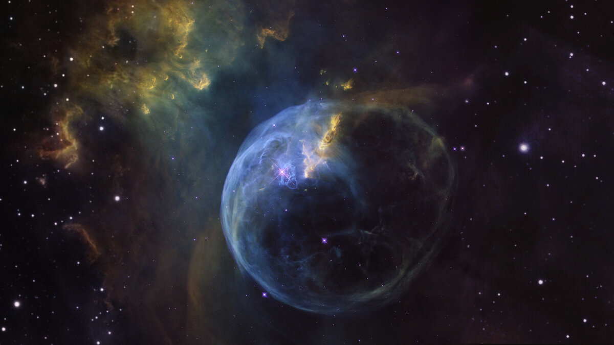 Bubble Nebula NGC 7635 by Hubble Space Telescope