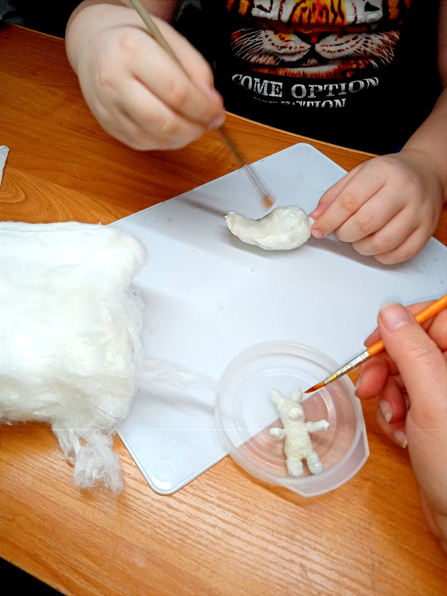 Птичка и зайка из ваты!