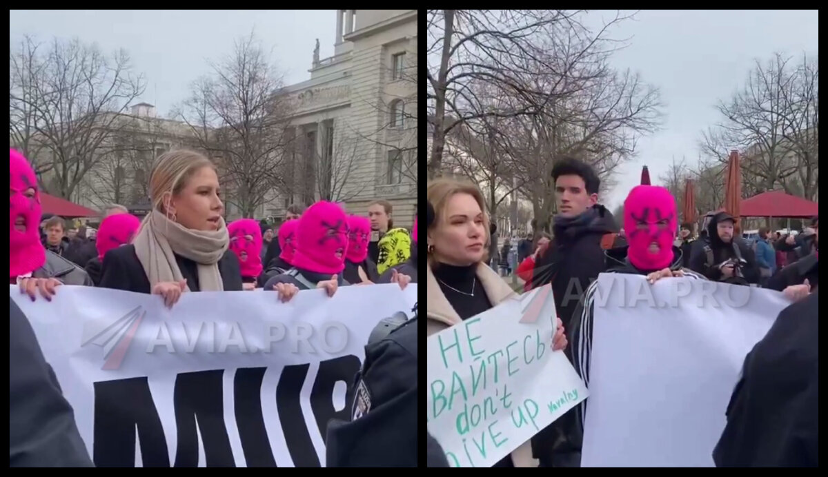 Соболь, Овсянникова, Толоконникова и другие сбежавшие гаврики, провели  возле посольства РФ в Берлине акцию в связи с уходом Алексея. Видео. |  Avia.pro - Новости | Дзен