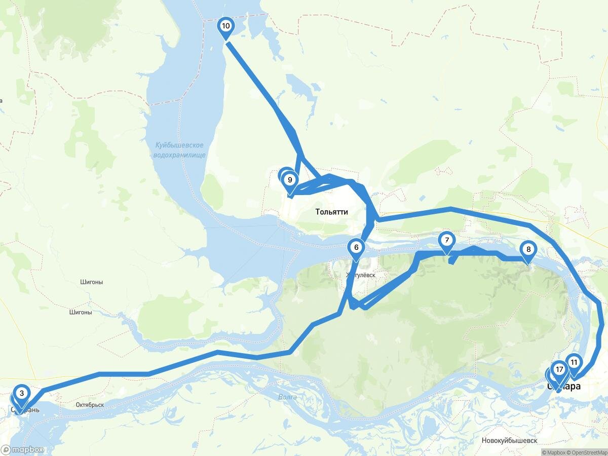 Маршрут Жигулевские выходные