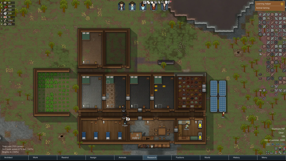 Обустройство базы