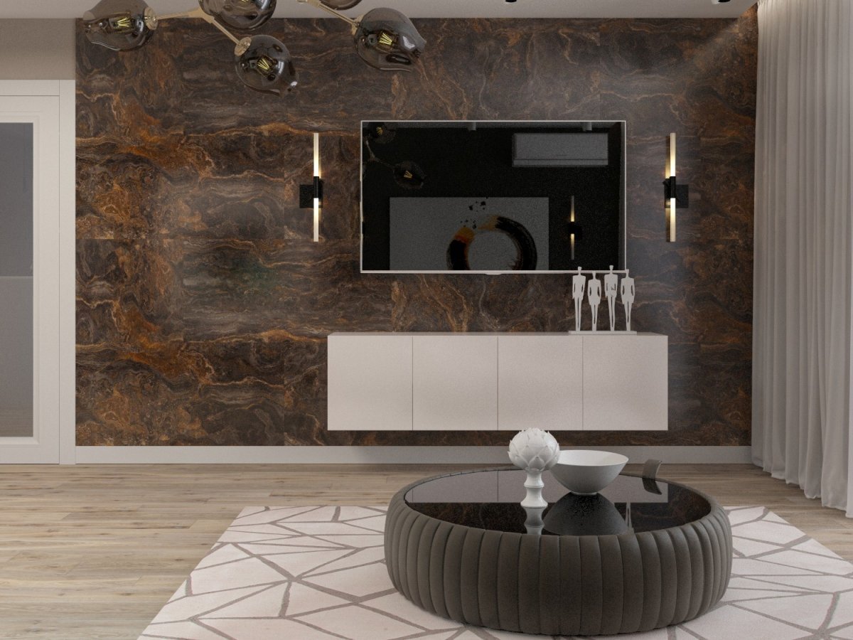 Керамогранит в интерьере. Фото: Amiel.club