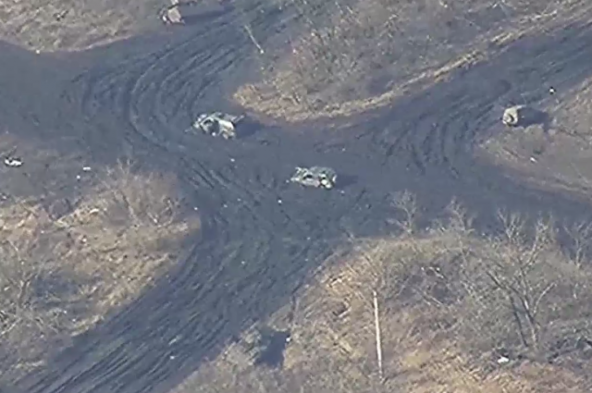    МО показало новые кадры брошенной техники ВСУ у Авдеевки