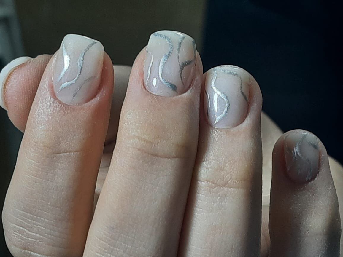 гель-лак на коротких ногтях