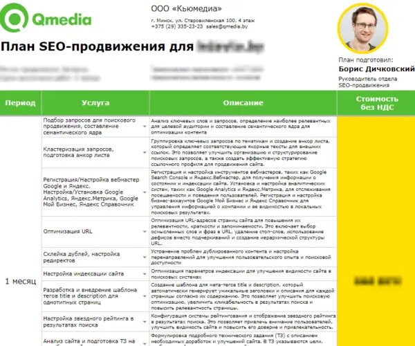 Скрин из плана работ