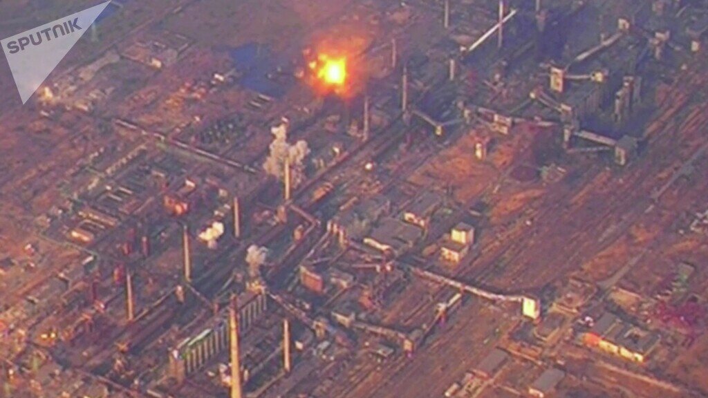 Российские войска полностью освободили коксохимический завод в Авдеевке. Скриншот видео, предоставленного Минобороны РФ. 