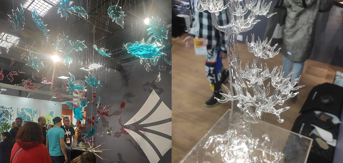 Стеклянные светильники KiriniEclecto на выставке.