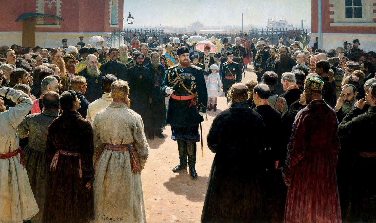И. Репин. Прием волостных старшин императором Александром III