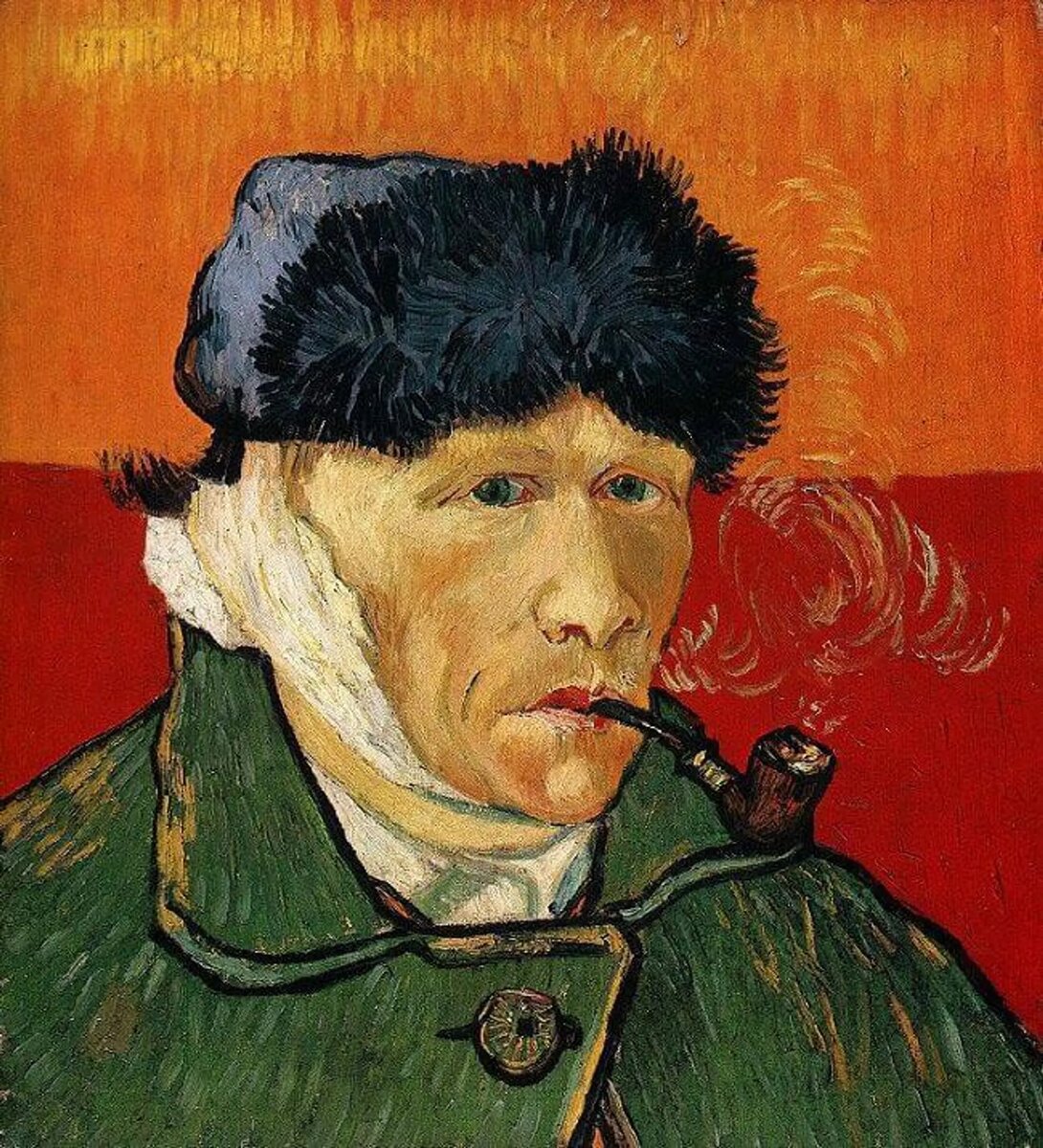Vincent Van Gogh Self-Portrait With Bandaged Ear And Pipe