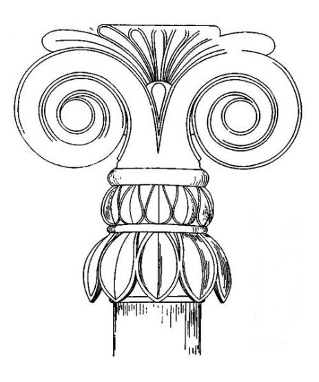 Эолия. Храм в Неандрии (VII—VI вв. до н. э.), капитель.