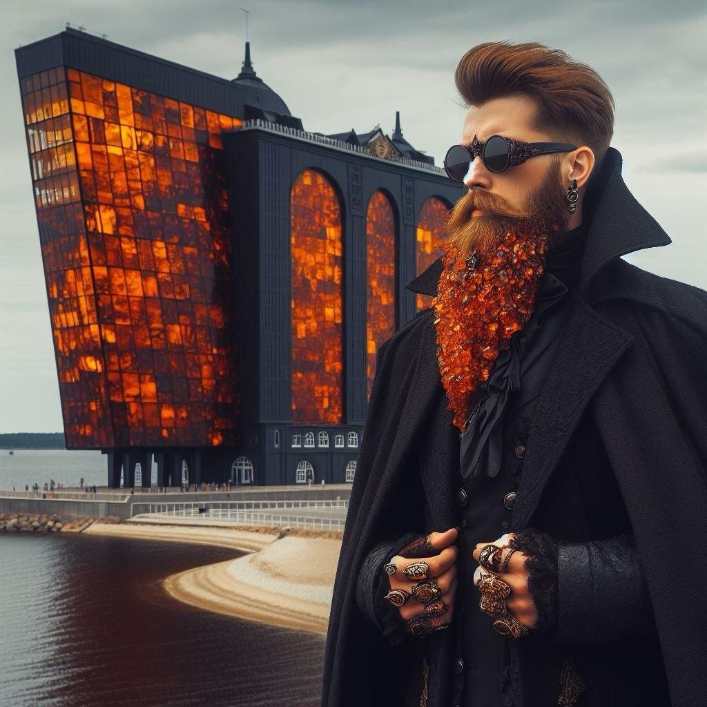 фото: искусственный интеллект нарисовал  виденье будущего музея янтаря , по запросу:" каким вы видите будущего директора музея янтаря"