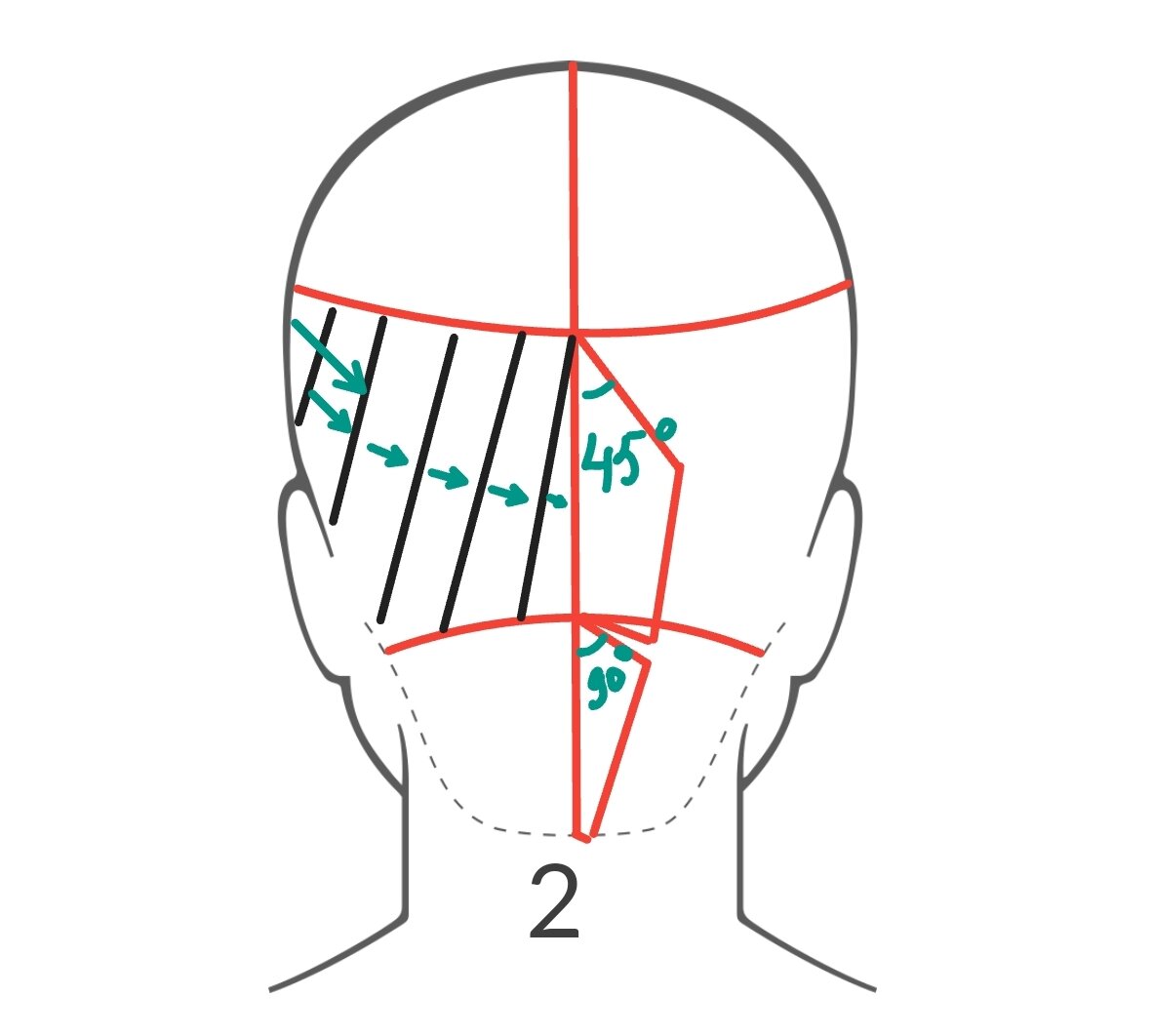 Схема стрижки пошагово