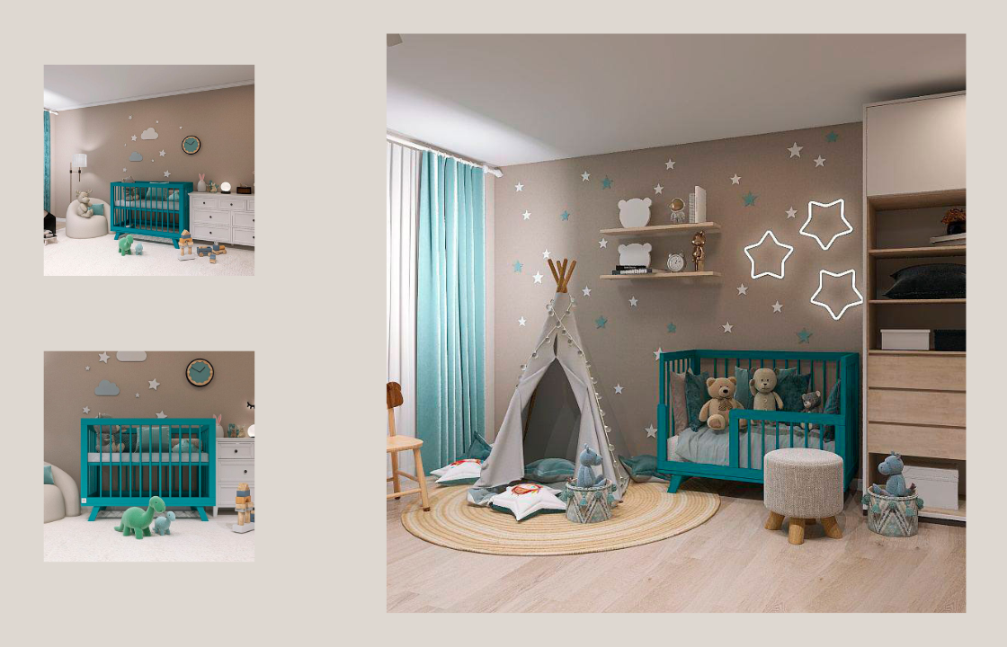 Кроватка Lilla Aria в интерьере.