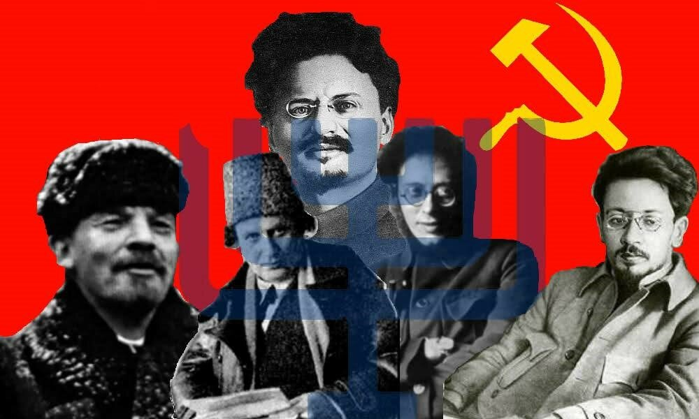 в построении Советского Союза евреи сыграли огромную роль,так подавляющее большинство членов ВКП (большевиков)были евреями: Ларин (Лурье) М.А., Долецкий Я.Г., Шкловский Г.Л., Зиновьев Г.Е., Каменев Л.Б., Троцкий Л.Д., Каганович Л.М. даже вождь Октябрьской Революции Владимир Ильич Ленин и тот имел еврейское происхождение (изображение взято из открытых источников)