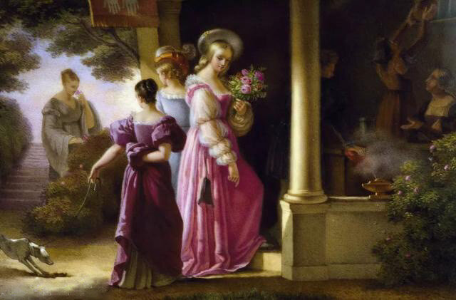 Картина  "LA COUPE DES SENS" 1825г.