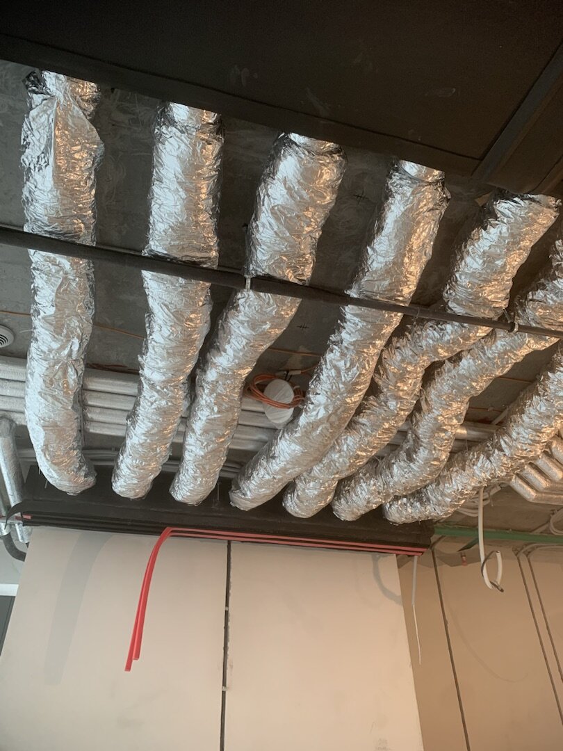 Пример одной из наших работ по правильной установке воздуховодов