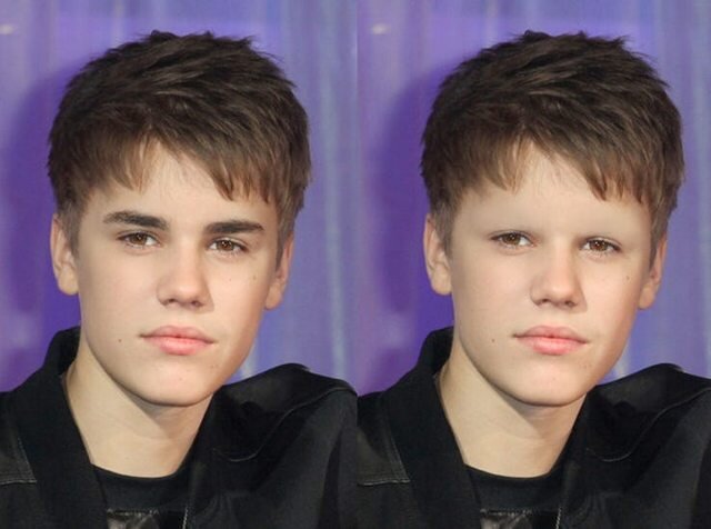 Джастин Бибер без бровей