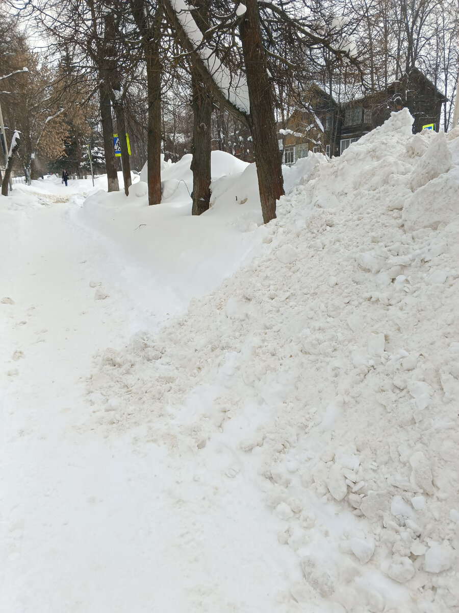 Дорогу почистили, тротуар завалили)