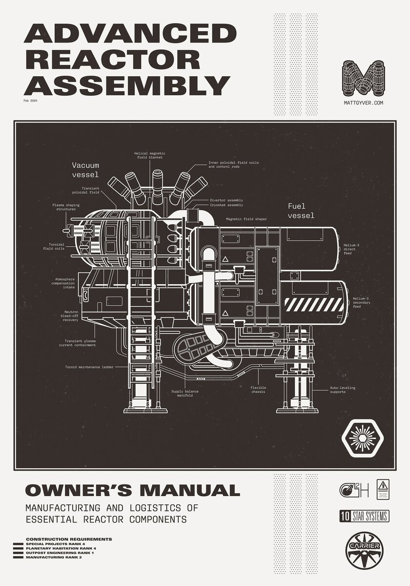 Художник и фанат Starfield создал подробное 12-страничное руководство по  сборке продвинутых ядерных реакторов в игре | Shazoo | Дзен