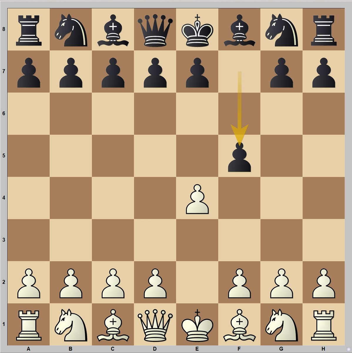 Агрессивный дебют где чёрные жертвуют пешку.