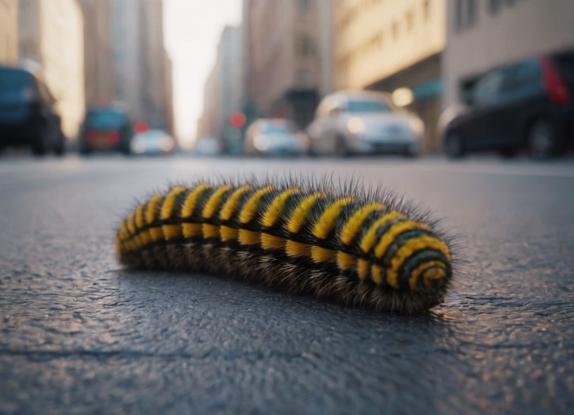 приключения гусеницы в большом городе