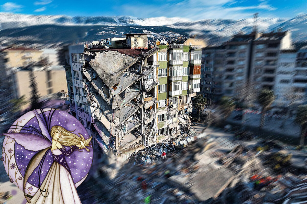 Последствия землетрясения. Коллаж из сетевых изображений