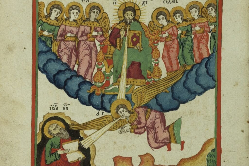 Иллюстрация из книги «Апокалипсис со святоотеческими комментариями», 1800 г.