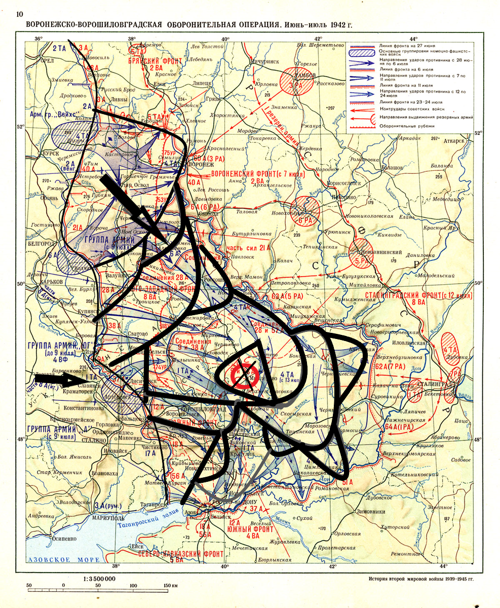 Великая отечественная война карта 1942 год