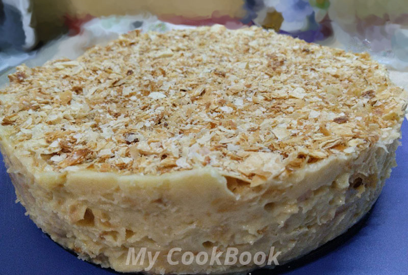 Ленивый Наполеон из готового слоёного теста