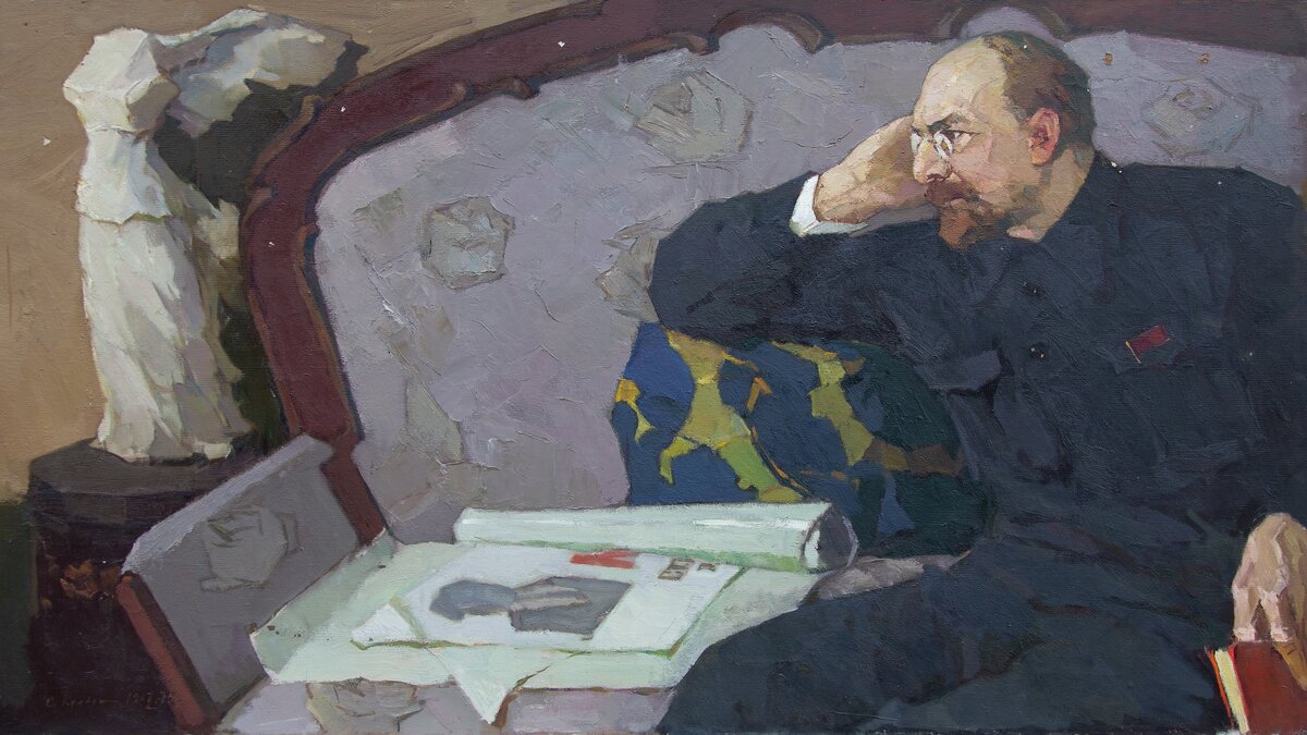 "Раздумье" портрет Луначарского работы Сергея Коляды