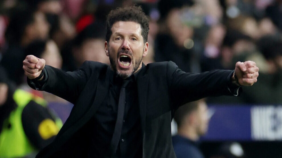    Диего Симеоне всегда эмоционален по ходу игры. Фото: REUTERS