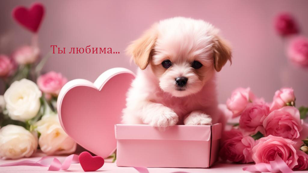 Источник: авторский, разрешение 1024х576, надпись "Ты любима..."
