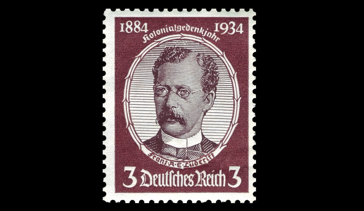 ПОЧТОВАЯ МАРКА, ВЫПУЩЕННАЯ В ЧЕСТЬ АДОЛЬФА ЛЮДЕРИЦА В НАЦИСТСКОЙ ГЕРМАНИИ 