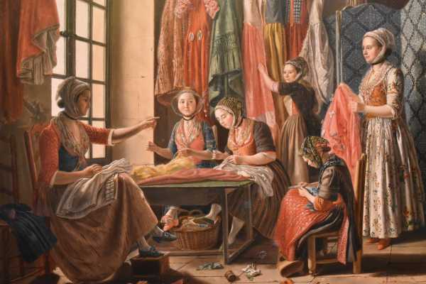 Антуан Распаль. Швейная мастерская в Арле, ок. 1785. Источник: https://ru.wikipedia.org