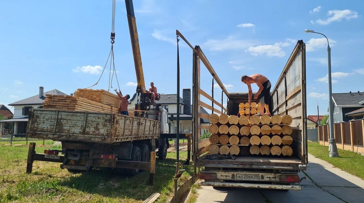 Разгрузка стенового комплекта