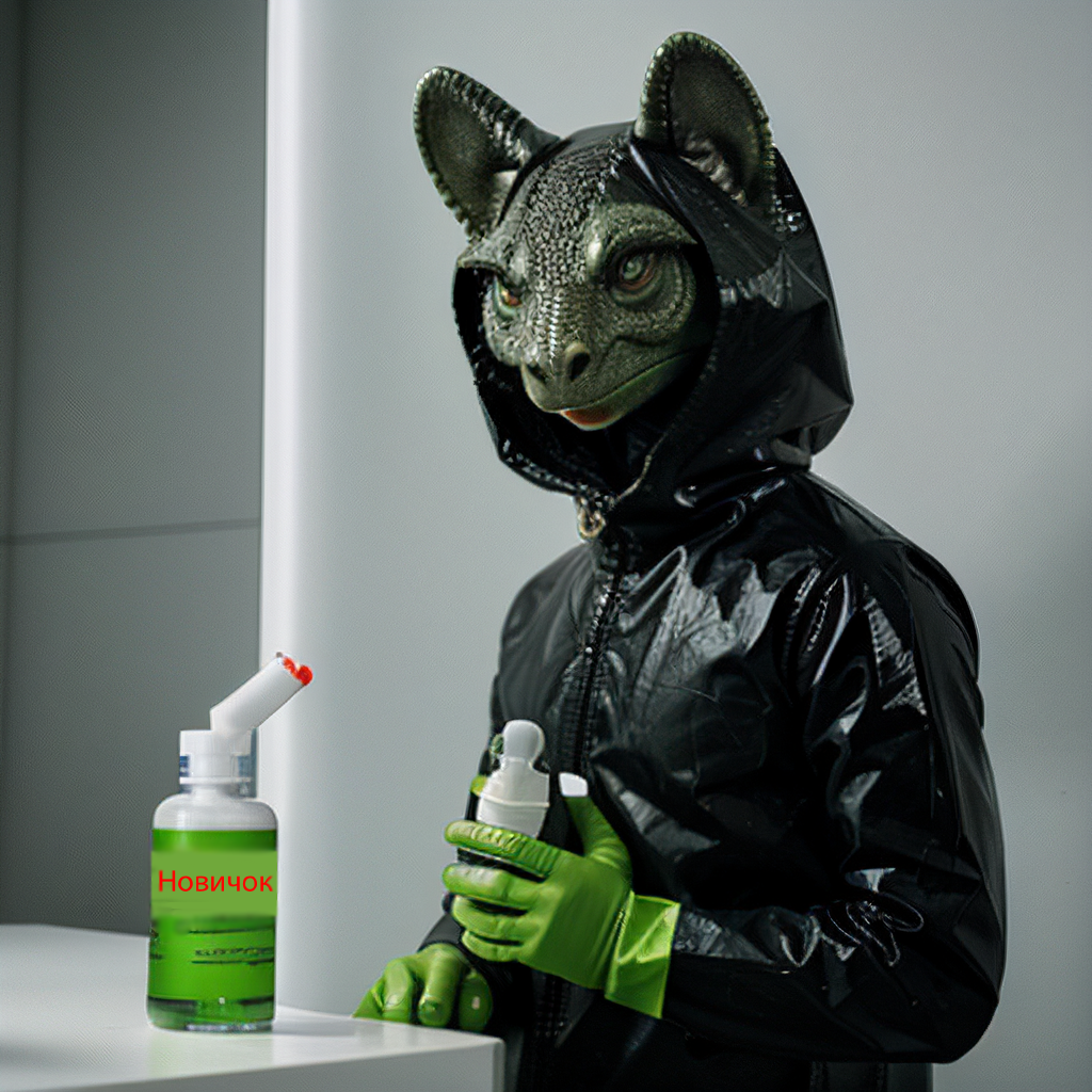 Картинка сгенерирована нейросетью. Рептилоид.