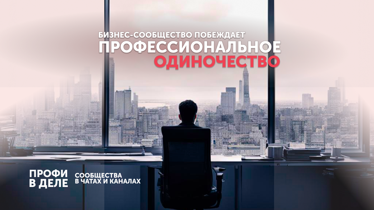Профессиональное одиночество. Сообщество профессионалов «Профи в деле» 