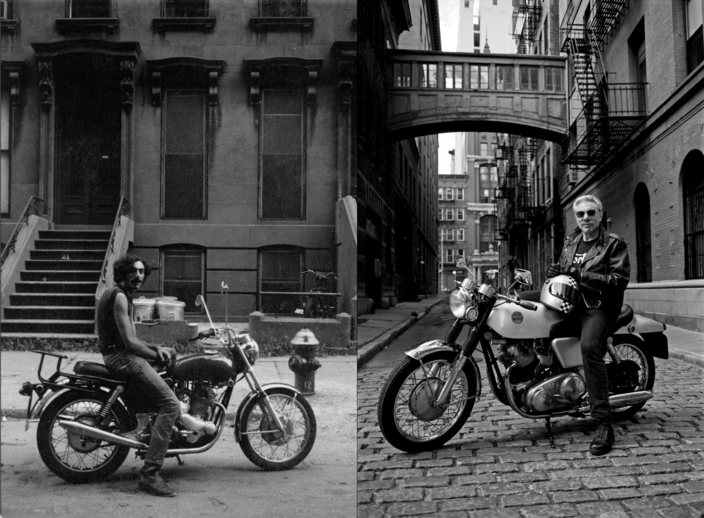 Аллан Танненбаум и Norton Commando в 1970 и 2019 годах. 