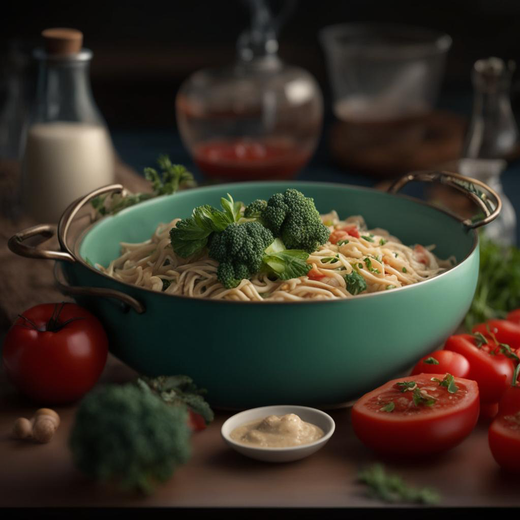 Лапша с брокколи в сливочном соусе. Рецепт при гастрите