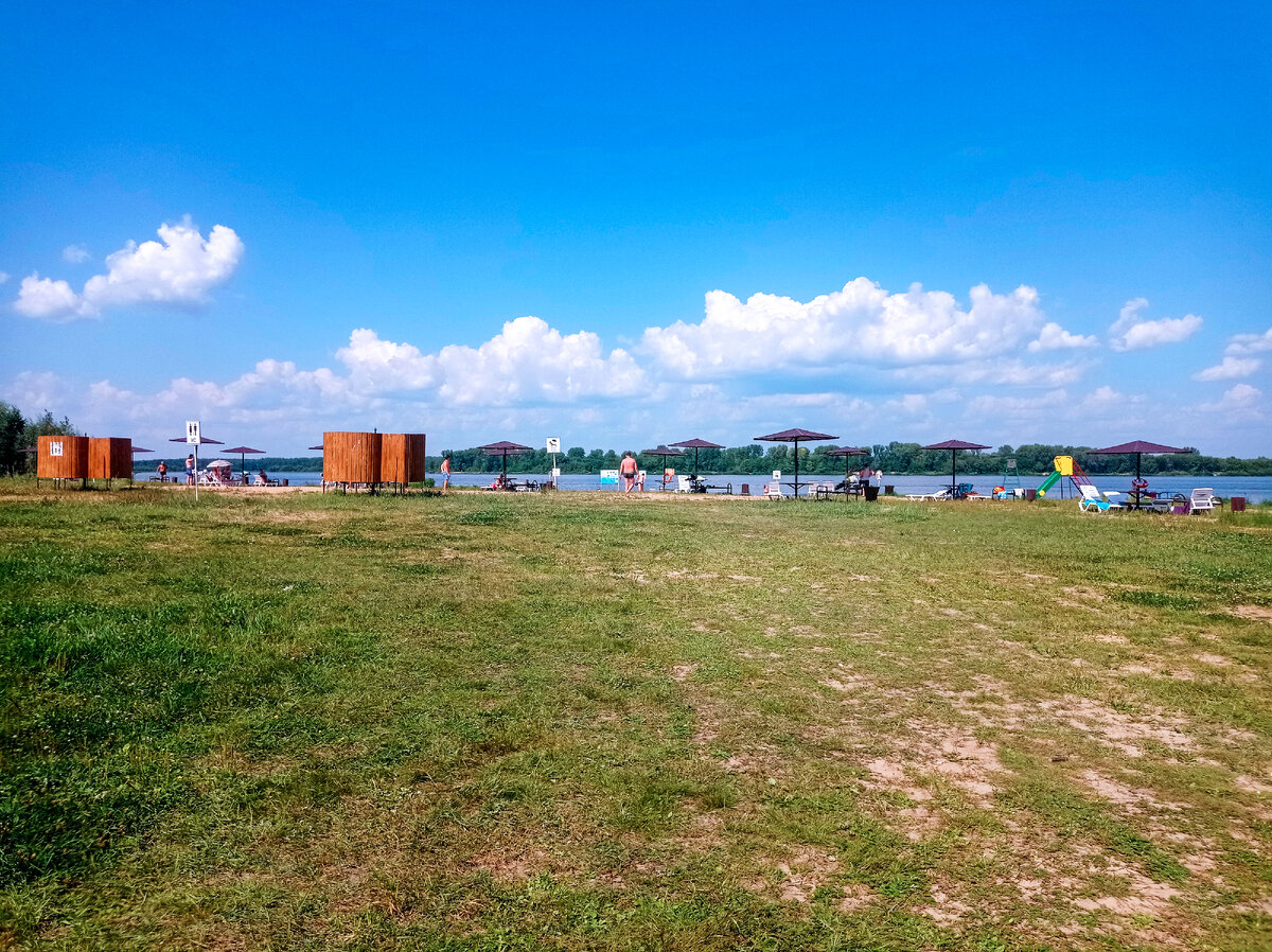 Пляж в Лысково на берегу Волги