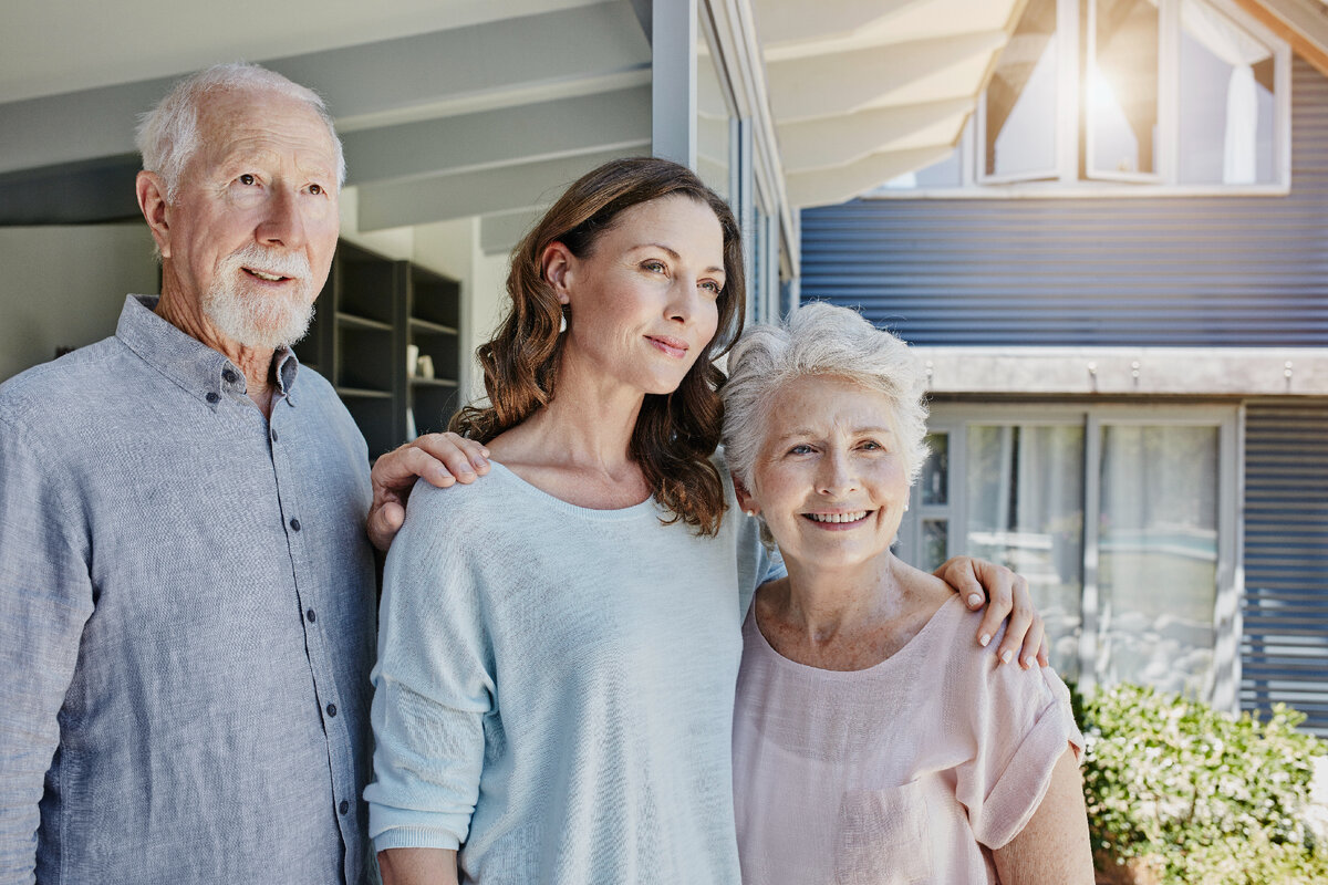 дочь с родителями