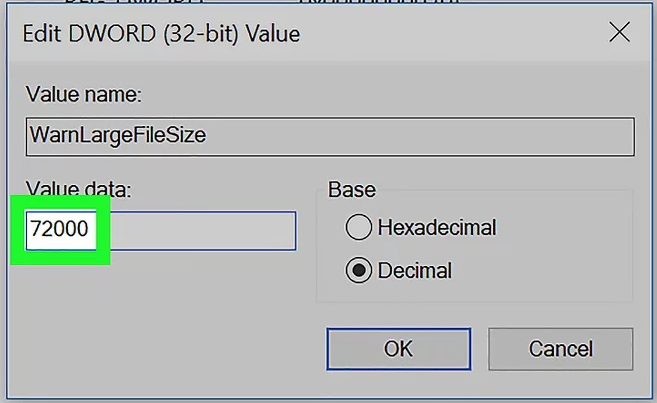Установление границы предупреждения.