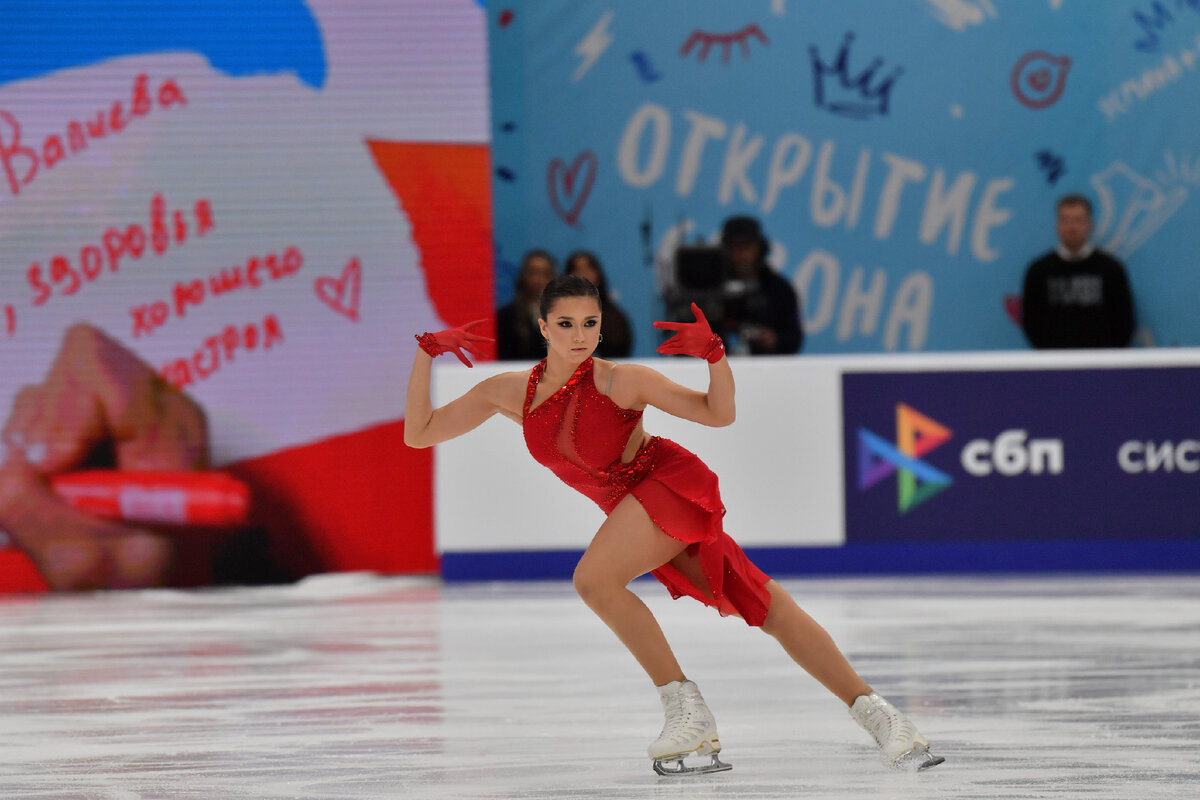 Камила Валиева на контрольном прокате сборной России по фигурному катанию в Москве в 2023 году. © Komsomolskaya Pravda / Global Look Press