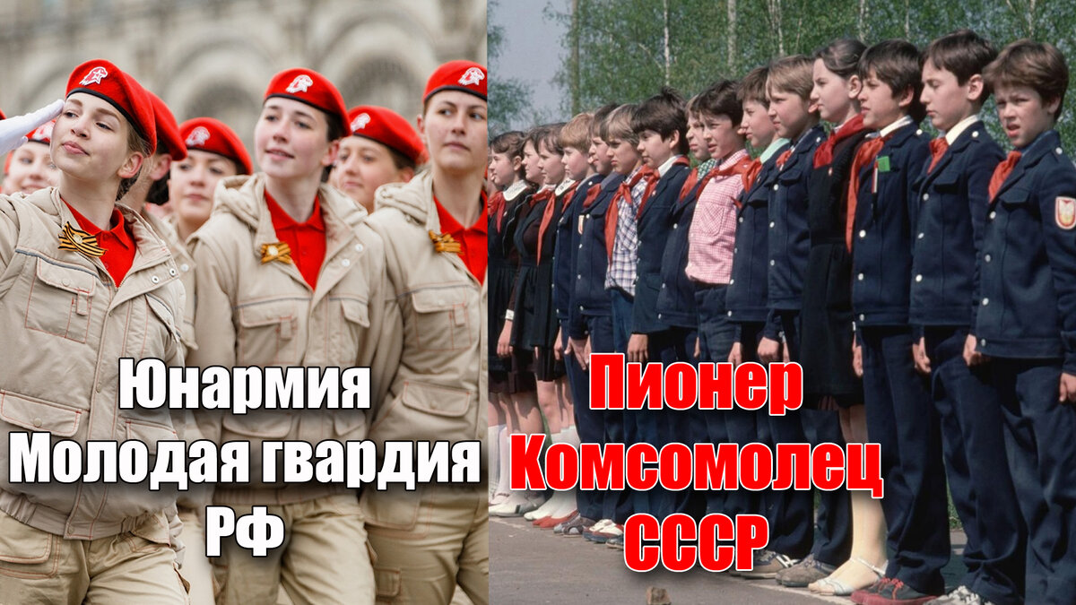 Тогда были пионеры и комсомольцы, а теперь юнармейцы и молодые гвардейцы?!