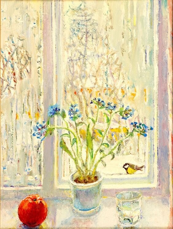 Картина Аркадия Черемисина “Окно в март”.