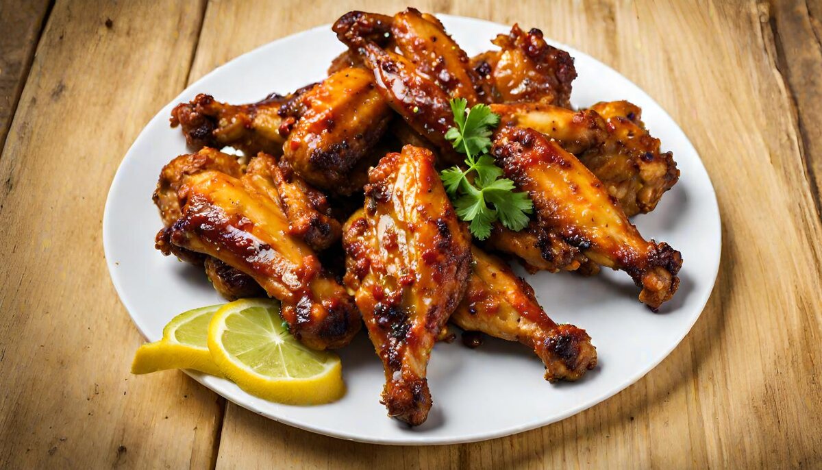 Куриные крылышки в медово-горчичном соусе
