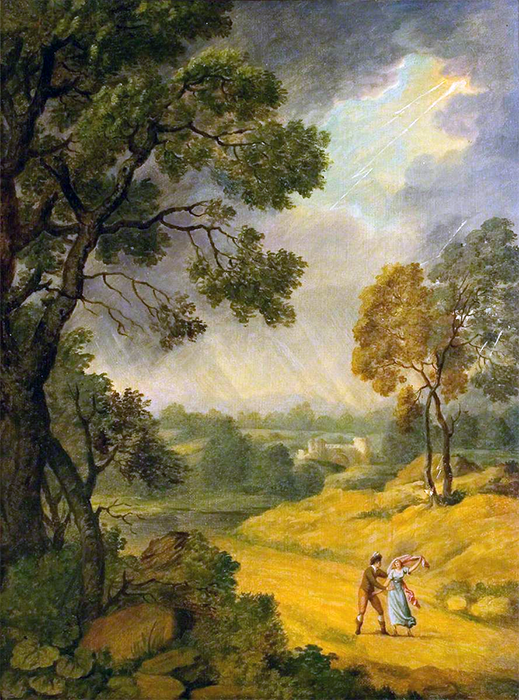 Джон Хоуз. Пейзаж с Селадоном и Амелией, 1795