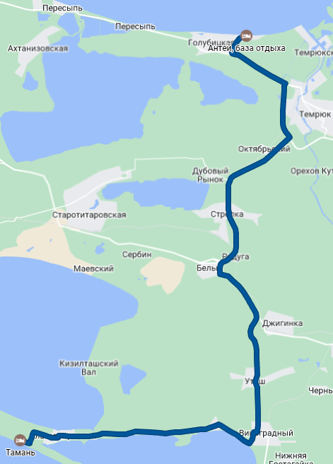 Маршрут Благовещенская - Голубицкая. Фото взято из сети интернет для иллюстрации