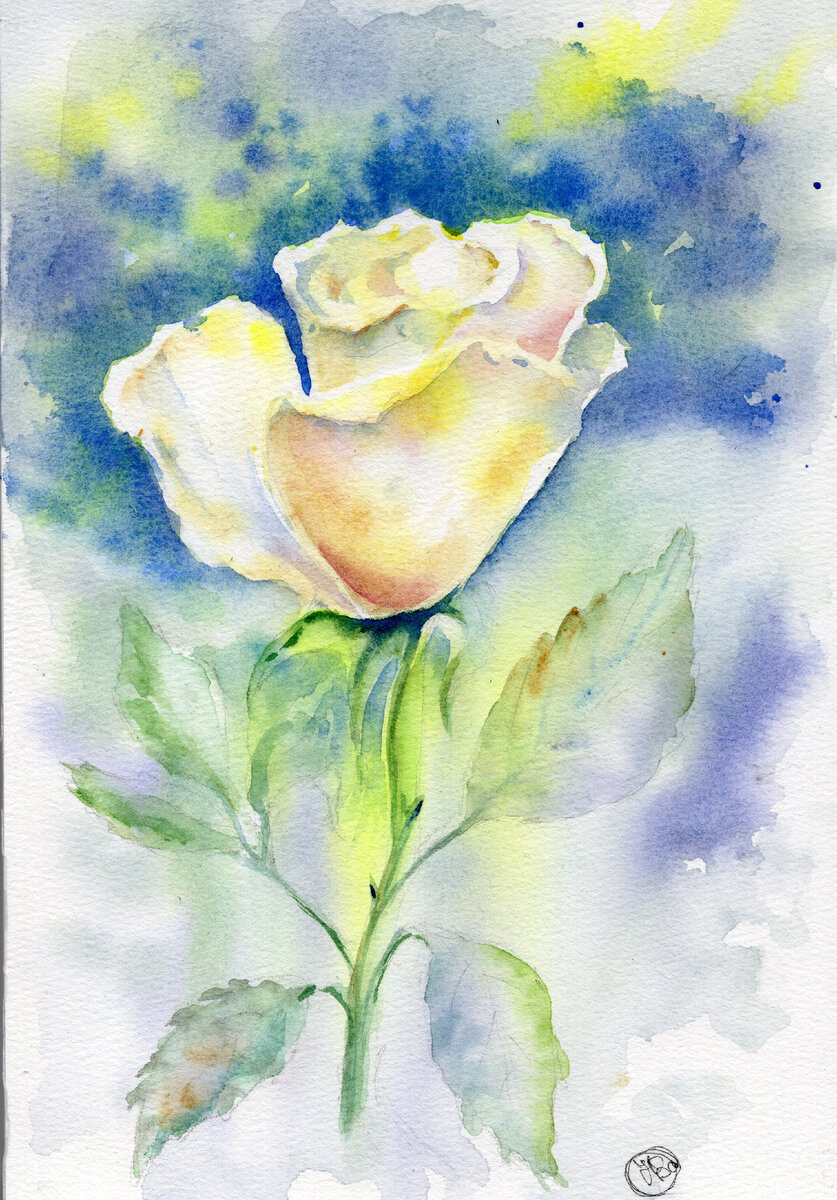 Этот арт сделан по видео уроку школы скетчинга и акварели - Пиктура. Ссылка выше.